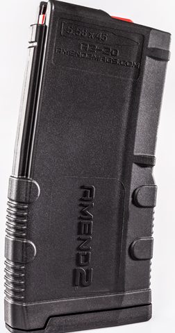 AMEND2 AR-15 MAGAZINE 5.56X45 - 20RD POLYMER BLACK