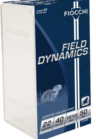 FIOCCHI 22WMR 40GR JHP 1910FPS - 50RD 40BX/CS