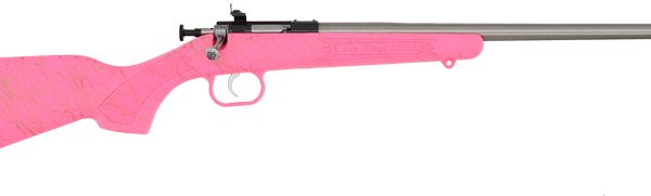 CRICKETT RIFLE G2 22LR PINK - SYNTHETIC/GOLD WEB STAINLESS