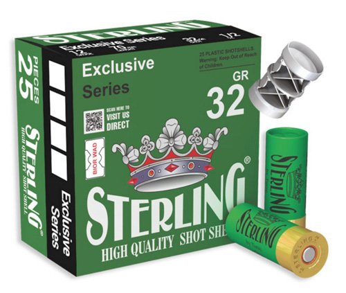 STERLING SHOTGUN AMMUNITION - 12 GA, 2-3/4", 5 SHOT, 1-1/8OZ, 25/BX