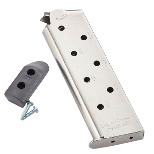 .45 MATCH GRADE 8RD MAG W/PAD, STAINLESS STEEL