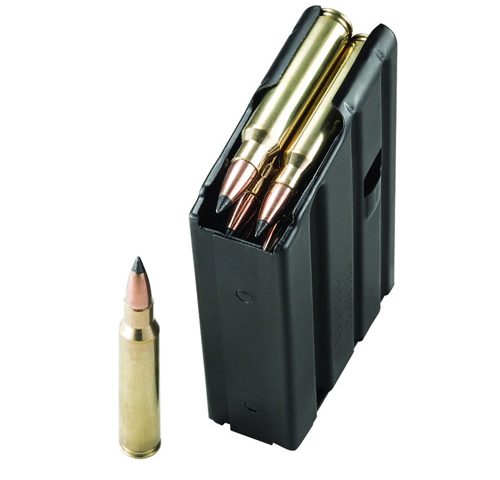 AR-15 MAGAZINE - BLACK W/ ORANGE FOLLOWER, .223/5.56/300BLK, 10/RD, STAINLESS STEEL