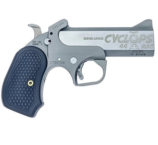 Bond Arms Cyclops Handgun .44 Mag Single Shot 4.25" Barrel Silver with Black Grip