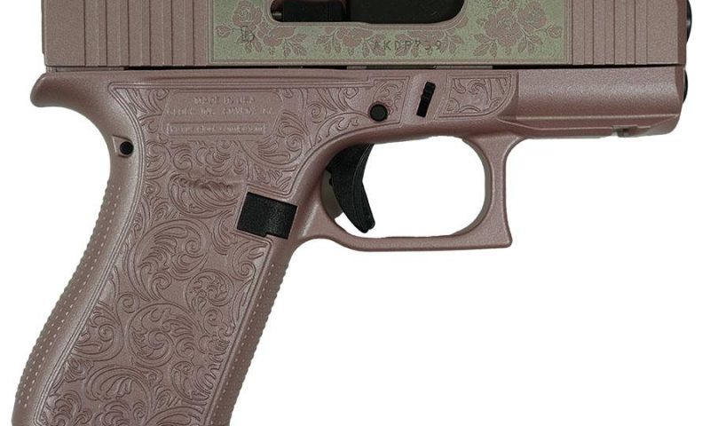 Https3A2F2Fmedia.chattanoogashooting.com2Fimages2Fproduct2FGLUX4350201FRGR2FGLOCK 43X 9MM W FRONT RAILS ENGRVD FRAME SLIDE GLOCK ROSES GLUX4350201FRGR 0003 Right