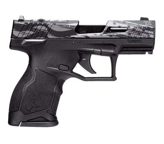 Taurus TX22 Compact Handgun .22 LR 13rd Magazines (2) 3.6" Barrel Black Engraved US Distressed Flag