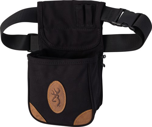 BROWNING LONA CANVAS SHELL - POUCH W/BELT BLACK/BROWN