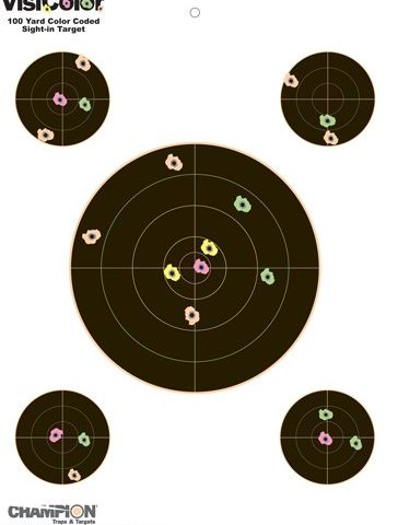 CHAMPION VISICOLOR TARGET - BULLSEYE W/4 XTRA BULLS 10-PK