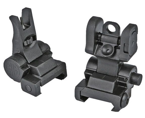 FLIP UP IRON SIGHTS - BLACK, PICATINNY