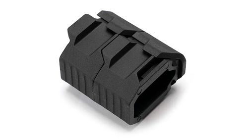 M-LOK STACKED ANGLED GRIP W/ CMS - BLACK
