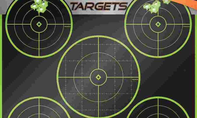 TRUGLO TRU-SEE Self Adhesive Targets - 5 Bullseye 12x12 Green 12 Pack