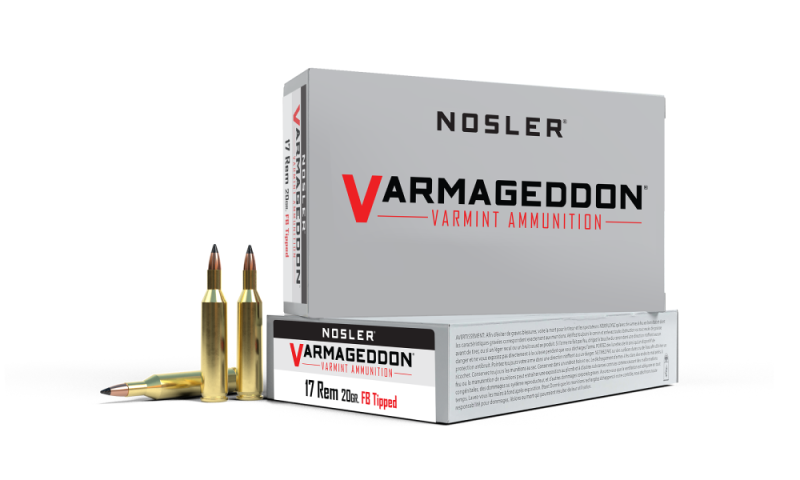 Nosler Varmegeddon Rifle Ammunition .17 Rem 20 gr FB Tipped 4200 fps - 20/ct