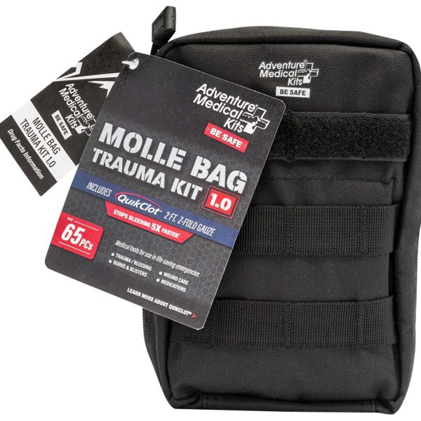 Adventure Medical Kits 20640299 MOLLE Bag Trauma Kit 1.0 Treats Injuries/Illnesses Black